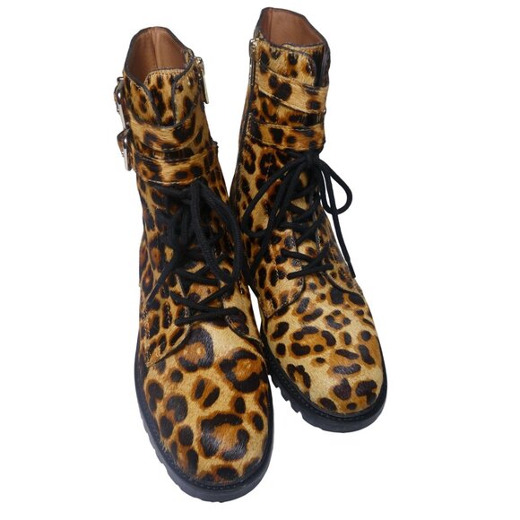 Antonio Melani BERTILLI Leopard Print Calf Boots Size 8M - Picture 3 of 10